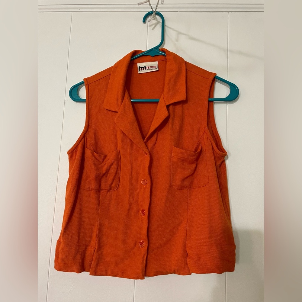 Vintage Button Up Sleeveless Top